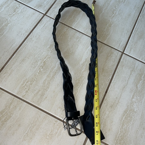 Italian Leather Black Braided Belt 36” - Picture 7 of 7